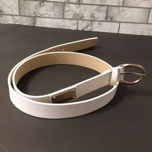 Michael Kors white leather belt. Size Large